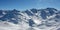 Meribel mottaret val thorens peak view sun snowy mountain landscape France alpes 3 vallees