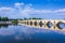 Meric Bridge, Meric River in Edirne Turkey.