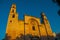 Merida San Ildefonso cathedral in the evening. Yucatan. Mexico