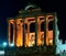 Merida, Spain - November 04, 2019: Roman temple of Diana illuminated at night