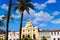 Merida in Spain Plaza de Espana square Badajoz