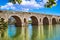 Merida in Spain roman bridge over Guadiana