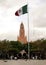 Merida, Yucatan Mexico, January 22, 2015: City hall and Mexican flag visible from the main square in Merida Mexico.