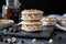 meringue cookie sandwich with creamy peanut butter filling