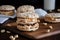 meringue cookie sandwich with creamy peanut butter filling