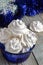 Meringue cookies in a vase white