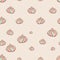 Meringue dessert Hand drawn sketch on pink background. seamless pattern vector