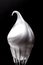 Meringue Whipped egg whites black background