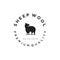 Merino wool Logo Nature icon. Vector sheep logo wool template. Goat Logo Angora Vintage Retro Hipster