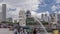 The Merlion fountain and Singapore skyline timelapse hyperlapse.