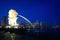 Merlion park.Singapore skyline