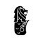 Merlion statue black glyph icon