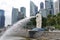 Merlion statue, landmark of Singapore