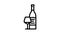 merlot red wine line icon animation