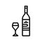 merlot red wine line icon vector illustration