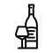 merlot red wine line icon vector illustration