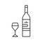 merlot red wine line icon vector illustration