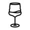 merlot wine glass line icon vector illustration