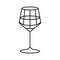 merlot wine glass line icon vector illustration