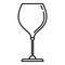 Merlot wineglass icon, outline style