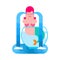 Mermaid In aquarium Crying. Mythical sad woman with fish tail. U