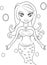 Mermaid coloring page