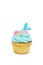 Mermaid cupcake. Buttercream muffin.