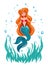 Mermaid fairy tale marine character