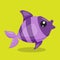 mermaid fish purple 10