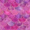 Mermaid fish scale wave japanese seamless pattern