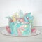 Mermaid fondant cake with rice paper decoration