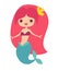 Mermaid girl vector illustratio