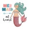 Mermaid at heart - little mermaid doodle character