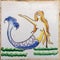 Mermaid Portuguese antique tile