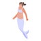 Mermaid princess icon isometric vector. Cute girl