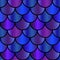 Mermaid purple and blue scales seamless pattern