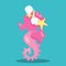 MERMAID SEAHORSE PINK 11