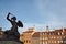 Mermaid statue in Warsaw oldtown, Poland