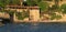 Mermerli Beach and Restaurant with the City Walls in Antalyas Oldtown Kaleici, Turkey