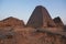 The Meroe pyramids at dawn in the Sudanese desert