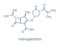 Meropenem broad-spectrum antibiotic carbapenem class, chemical structure Skeletal formula.