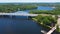 Merrimack River aerial view, Massachusetts, USA