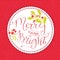 Merry and bright. Whimsical Christmas card with