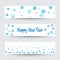 Merry Chrismas Banner with Modern Snowflake Simple Modern Design. Vector Illustration. eps 10