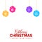 Merry Chrismtas and new eve greeting card with flat new design