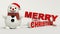 Merry Christmas 3d text, snowman,sled,and gift high resolution