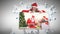 Merry Christmas animation about Santa distributing presents