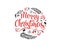 Merry Christmas Background with Typography, Lettering. Greeting card, banner and poster