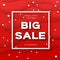 Merry Christmas Big Sale for Promotion. Paper cut Snowflakes banner. Origami Decorations. Snowy winter season. Happy New