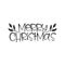 Merry Christmas black hand written lettering phrase